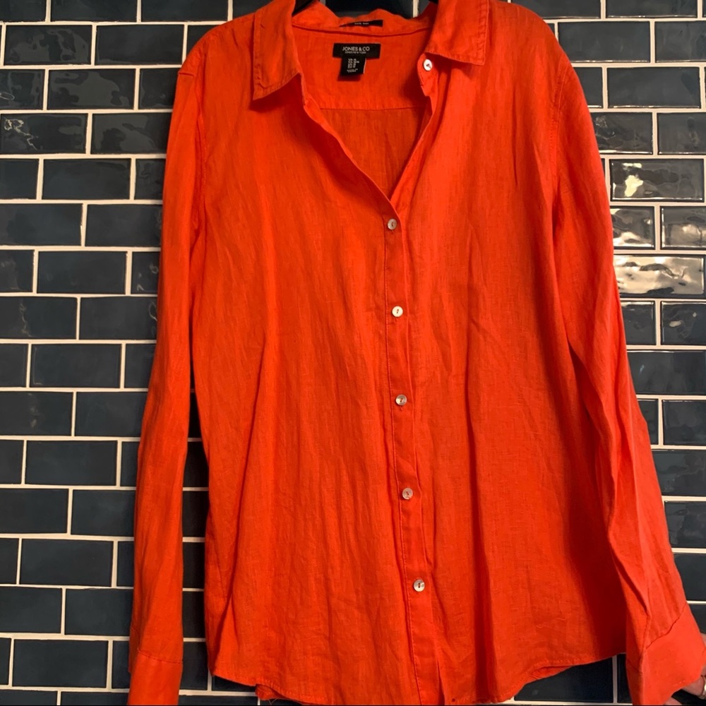 Orange button down - Picture 6 of 6